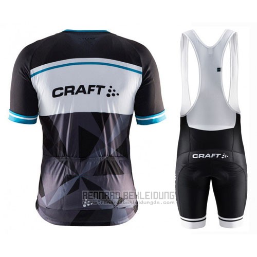 2016 Fahrradbekleidung Craft Blau und Shwarz Trikot Kurzarm und Tragerhose - zum Schließen ins Bild klicken