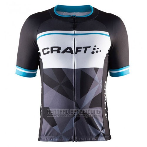 2016 Fahrradbekleidung Craft Blau und Shwarz Trikot Kurzarm und Tragerhose