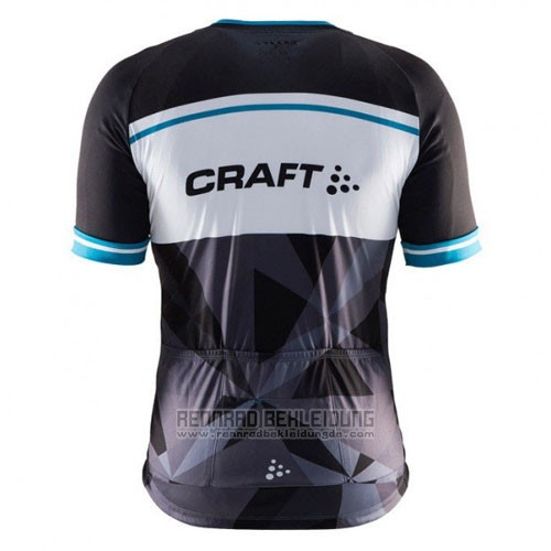 2016 Fahrradbekleidung Craft Blau und Shwarz Trikot Kurzarm und Tragerhose