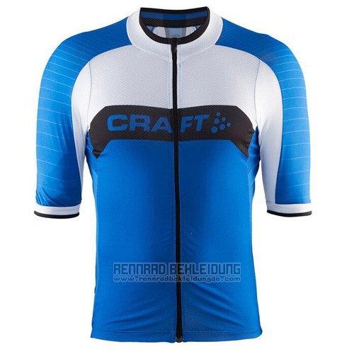 2016 Fahrradbekleidung Craft Blau und Wei Trikot Kurzarm und Tragerhose - zum Schließen ins Bild klicken