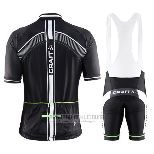 2016 Fahrradbekleidung Craft Grun und Shwarz Trikot Kurzarm und Tragerhose