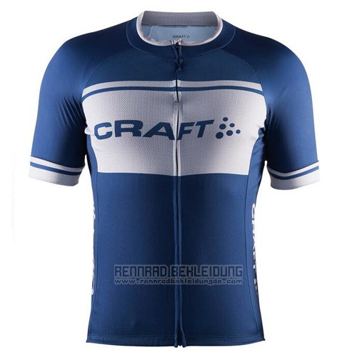 2016 Fahrradbekleidung Craft Wei und Blau Trikot Kurzarm und Tragerhose - zum Schließen ins Bild klicken