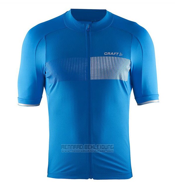 2017 Fahrradbekleidung Craft Blau Trikot Kurzarm und Tragerhose