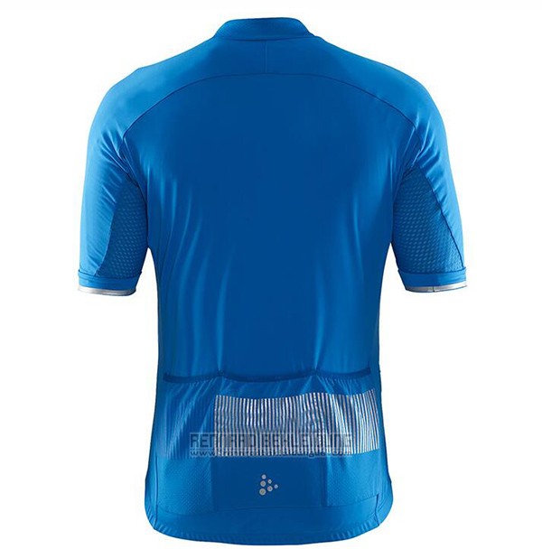 2017 Fahrradbekleidung Craft Blau Trikot Kurzarm und Tragerhose - zum Schließen ins Bild klicken