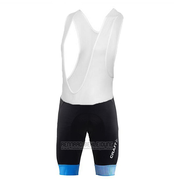 2017 Fahrradbekleidung Craft Blau Trikot Kurzarm und Tragerhose