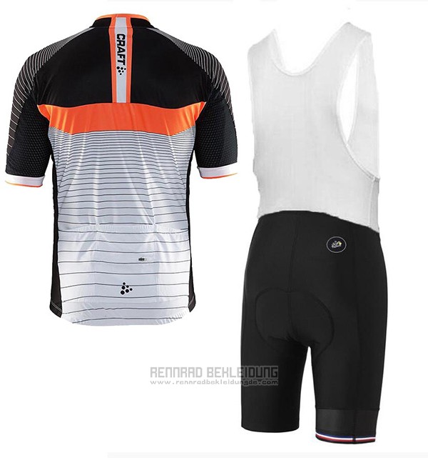 2017 Fahrradbekleidung Craft Grau und Shwarz Trikot Kurzarm und Tragerhose - zum Schließen ins Bild klicken