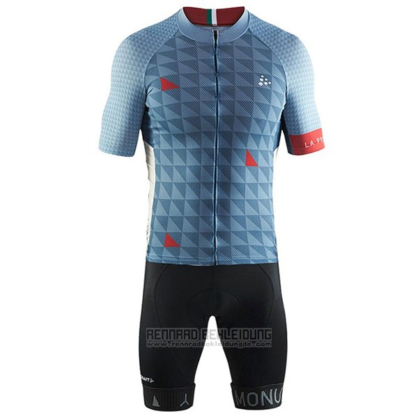 2017 Fahrradbekleidung Craft Monuments Grau Trikot Kurzarm und Tragerhose