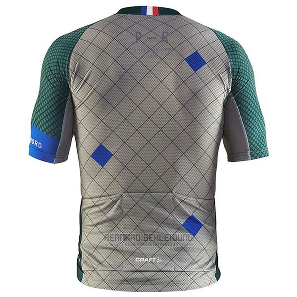 2017 Fahrradbekleidung Craft Monuments Silber und Grun Trikot Kurzarm und Tragerhose - zum Schließen ins Bild klicken