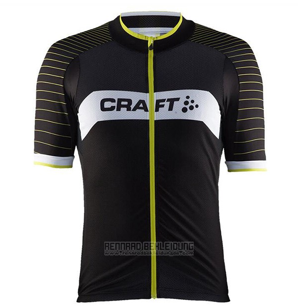 2017 Fahrradbekleidung Craft Shwarz Trikot Kurzarm und Tragerhose