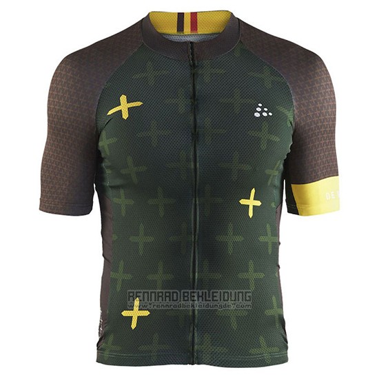 2018 Fahrradbekleidung Craft Monument Dunkel Grun Trikot Kurzarm und Tragerhose - zum Schließen ins Bild klicken