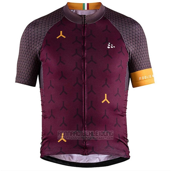 2018 Fahrradbekleidung Craft Monument Dunkel Rot Trikot Kurzarm und Tragerhose - zum Schließen ins Bild klicken