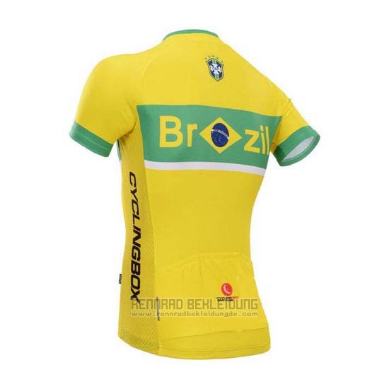 2014 Fahrradbekleidung Fox Cyclingbox Gelb Trikot Kurzarm und Tragerhose
