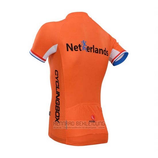 2014 Fahrradbekleidung Fox Cyclingbox Orange Trikot Kurzarm und Tragerhose