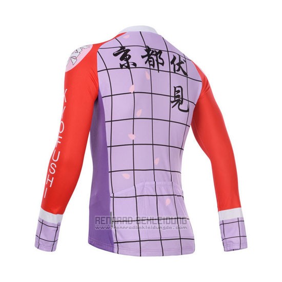 2014 Fahrradbekleidung Fox Cyclingbox Rot und Volett Trikot Langarm und Tragerhose - zum Schließen ins Bild klicken