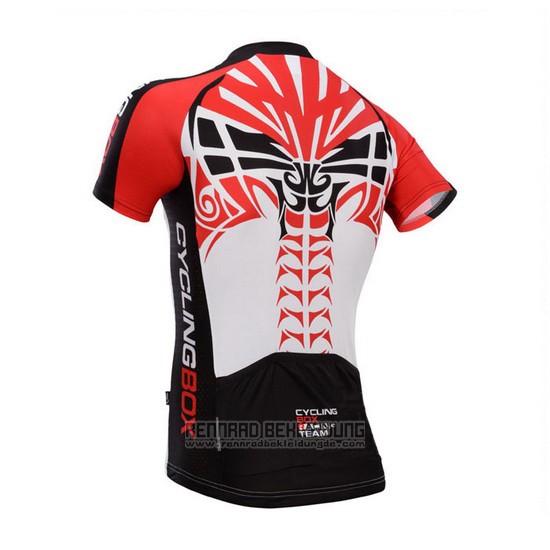 2014 Fahrradbekleidung Fox Cyclingbox Shwarz und Rot Trikot Kurzarm und Tragerhose