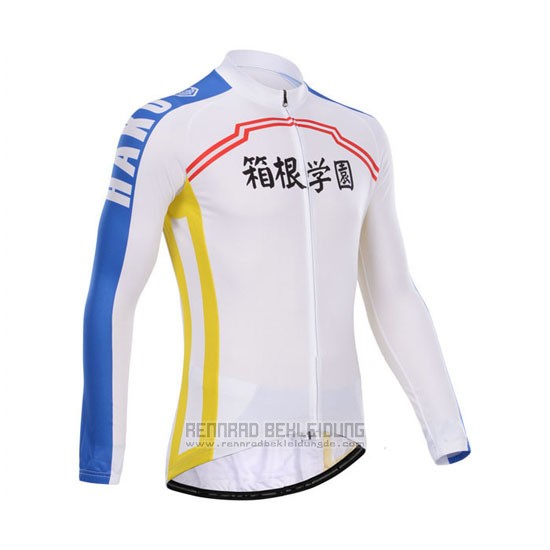 2014 Fahrradbekleidung Fox Cyclingbox Wei und Blau Trikot Langarm und Tragerhose