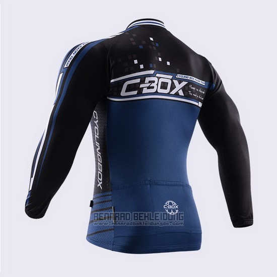 2015 Fahrradbekleidung Fox Cyclingbox Blau Trikot Langarm und Tragerhose