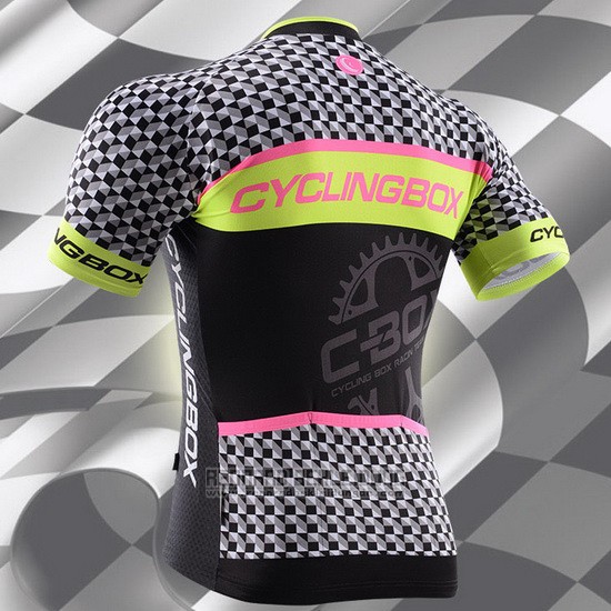 2015 Fahrradbekleidung Fox Cyclingbox Shwarz und Grun Trikot Kurzarm und Tragerhose