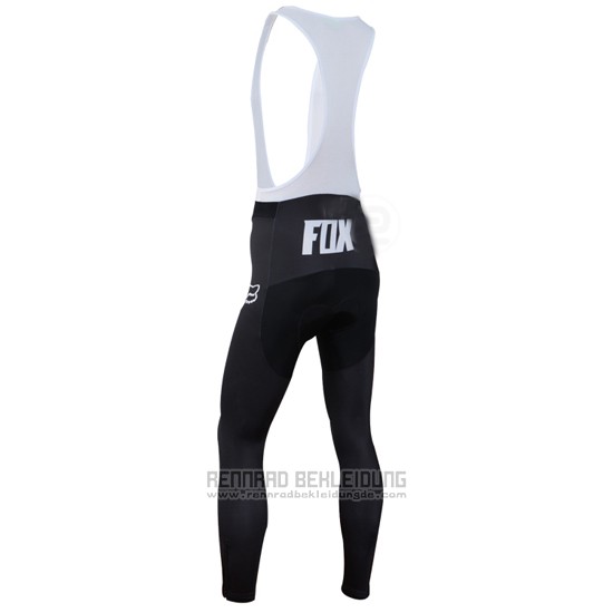 2014 Fahrradbekleidung Fox Azurblau Trikot Langarm und Tragerhose