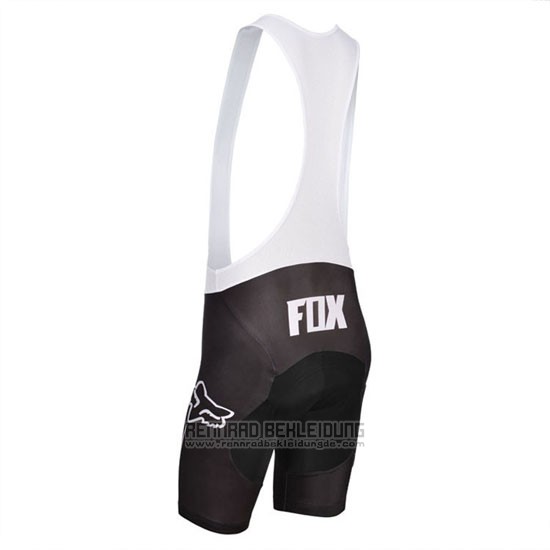 2014 Fahrradbekleidung Fox Azurblau und Shwarz Trikot Kurzarm und Tragerhose