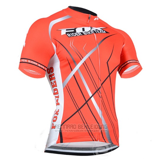 2014 Fahrradbekleidung Fox Orange Trikot Kurzarm und Tragerhose