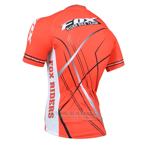 2014 Fahrradbekleidung Fox Orange Trikot Kurzarm und Tragerhose