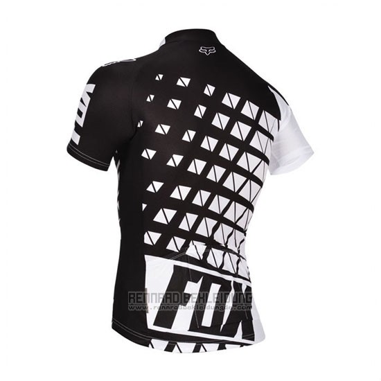 2014 Fahrradbekleidung Fox Wei und Shwarz Trikot Kurzarm und Tragerhose