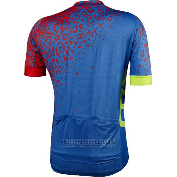 2017 Fahrradbekleidung Fox Ascent Comp Blau Trikot Kurzarm und Tragerhose