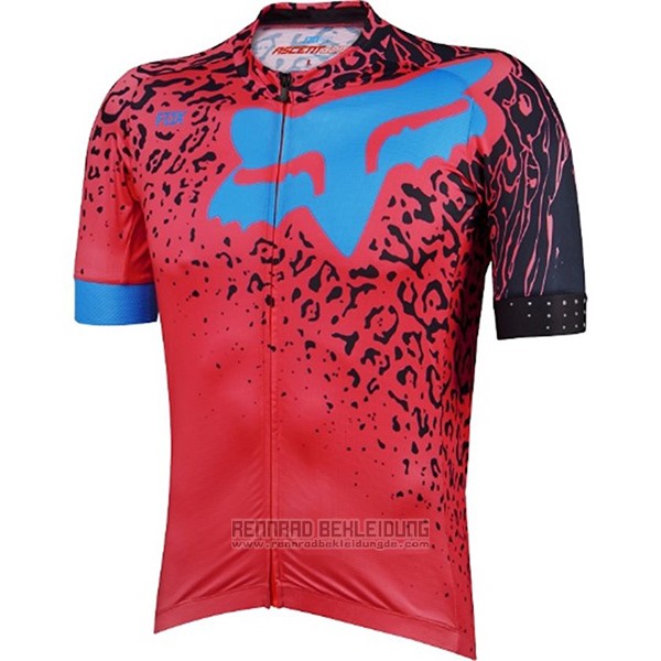 2017 Fahrradbekleidung Fox Ascent Comp Rot Trikot Kurzarm und Tragerhose