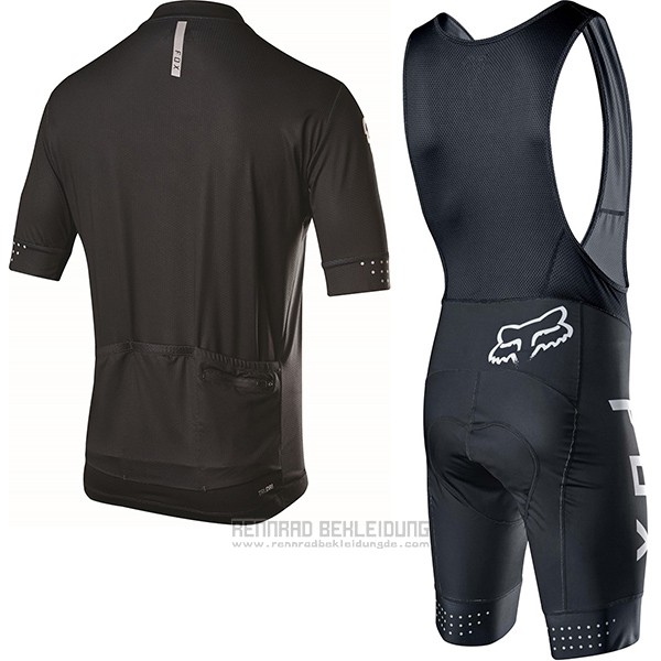 2017 Fahrradbekleidung Fox Ascent Comp Shwarz Trikot Kurzarm und Tragerhose