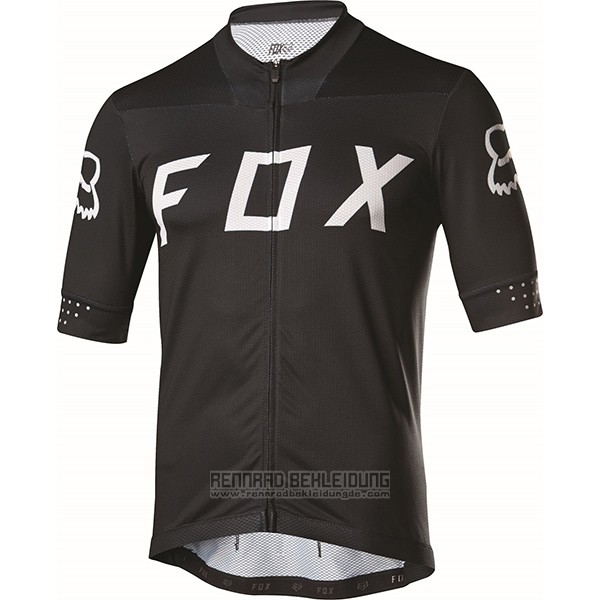 2017 Fahrradbekleidung Fox Ascent Comp Shwarz Trikot Kurzarm und Tragerhose