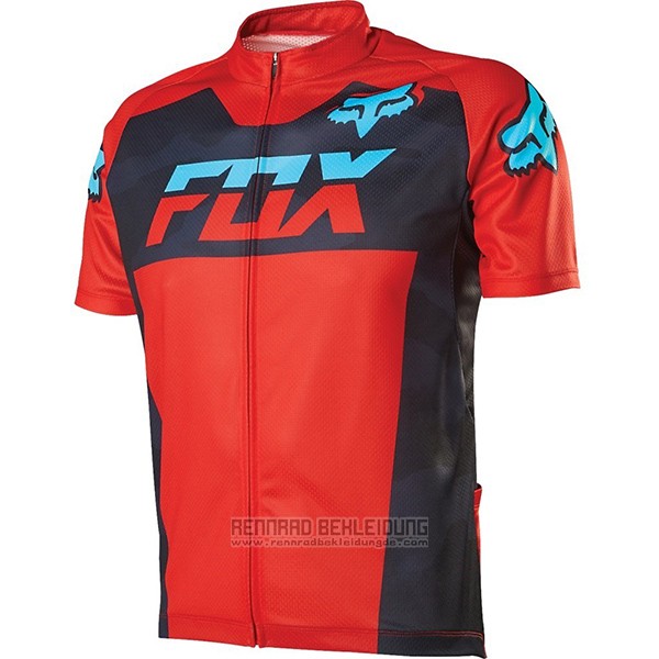 2017 Fahrradbekleidung Fox Livewire Rot Trikot Kurzarm und Tragerhose - zum Schließen ins Bild klicken