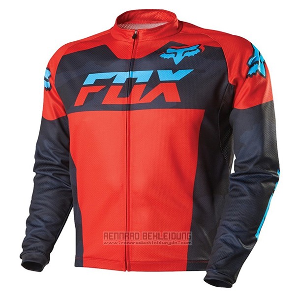 2017 Fahrradbekleidung Fox Rot und Shwarz Trikot Kurzarm und Tragerhose