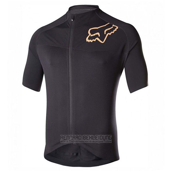 2017 Fahrradbekleidung Fox Shwarz Trikot Kurzarm und Tragerhose