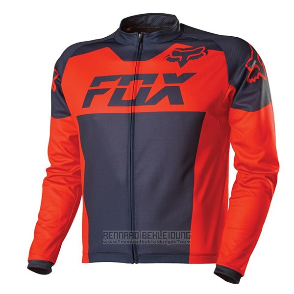 2017 Fahrradbekleidung Fox Shwarz und Rot Trikot Kurzarm und Tragerhose