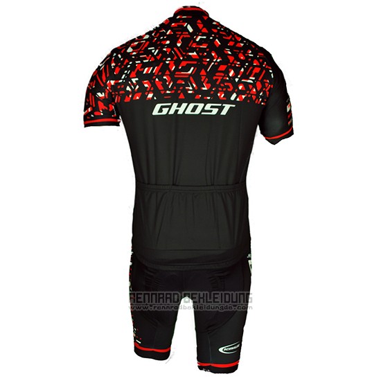 2018 Fahrradbekleidung Ghost Rot Shwarz Trikot Kurzarm und Tragerhose