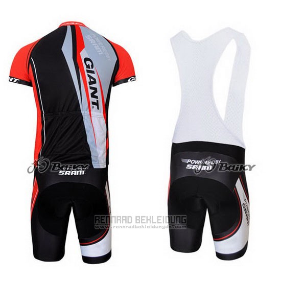 2011 Fahrradbekleidung Giant Rot und Shwarz Trikot Kurzarm und Tragerhose