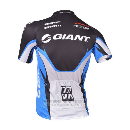 2013 Fahrradbekleidung Giant Blau und Shwarz Trikot Kurzarm und Tragerhose - zum Schließen ins Bild klicken