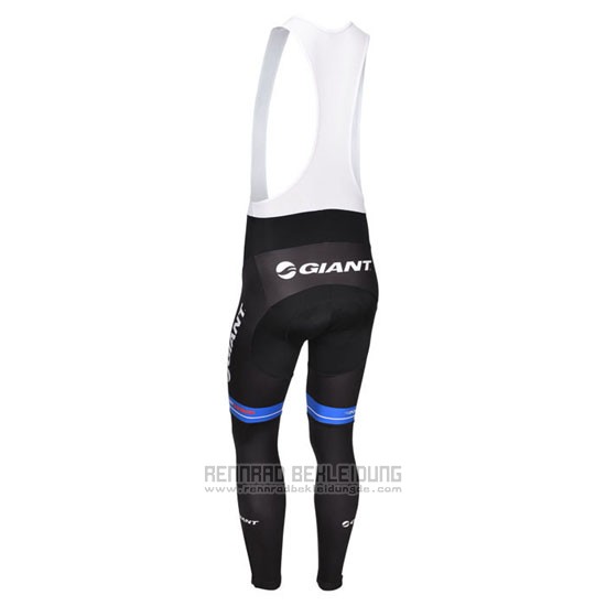 2013 Fahrradbekleidung Giant Shwarz und Blau Trikot Langarm und Tragerhose