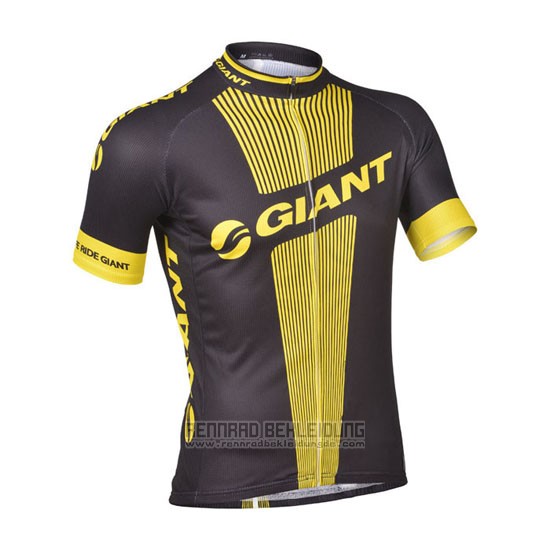 2013 Fahrradbekleidung Giant Shwarz und Gelb Trikot Kurzarm und Tragerhose - zum Schließen ins Bild klicken