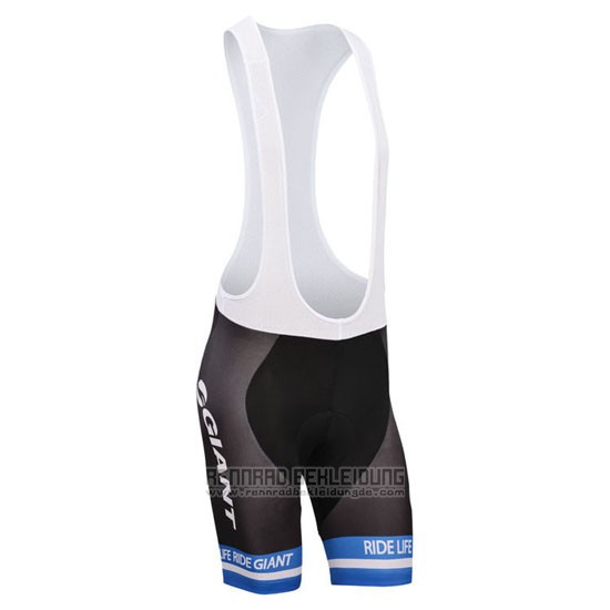 2013 Fahrradbekleidung Giant Wei und Azurblau Trikot Kurzarm und Tragerhose