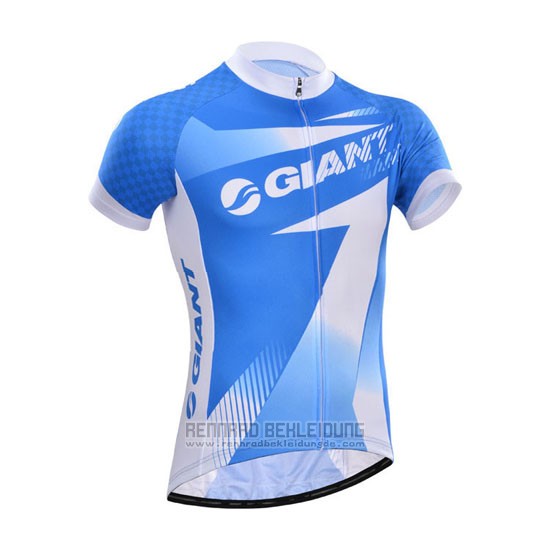 2014 Fahrradbekleidung Giant Azurblau Trikot Kurzarm und Tragerhose