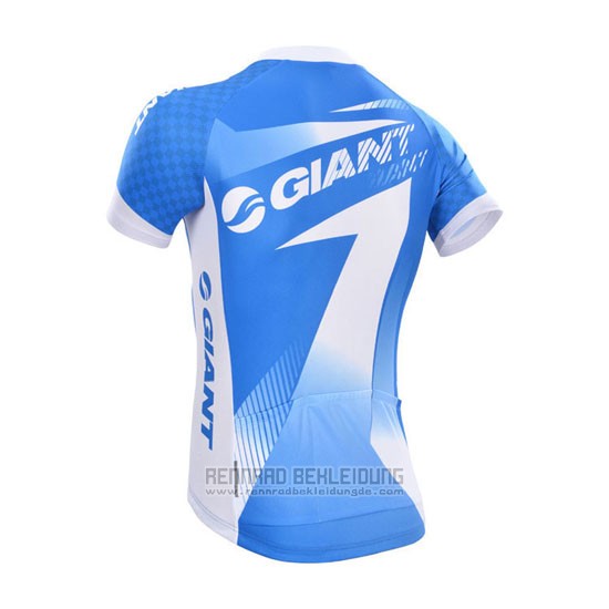 2014 Fahrradbekleidung Giant Azurblau Trikot Kurzarm und Tragerhose