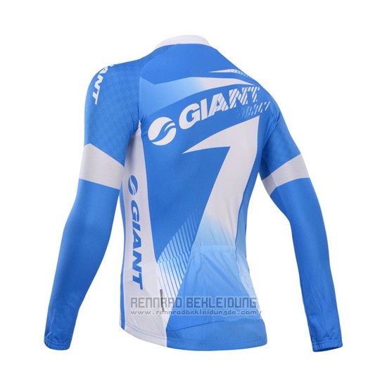 2014 Fahrradbekleidung Giant Azurblau Trikot Langarm und Tragerhose