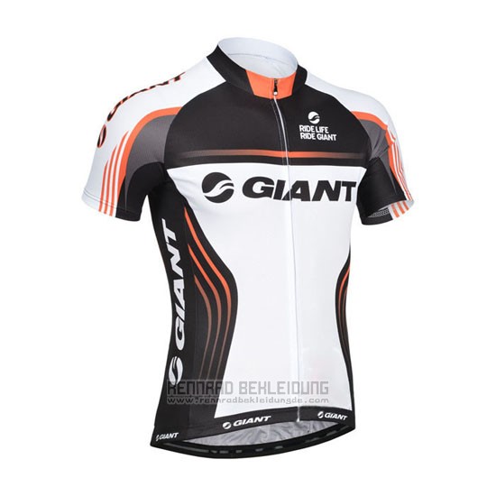 2014 Fahrradbekleidung Giant Wei und Shwarz Trikot Kurzarm und Tragerhose