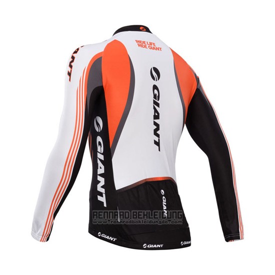 2014 Fahrradbekleidung Giant Wei und Shwarz Trikot Langarm und Tragerhose