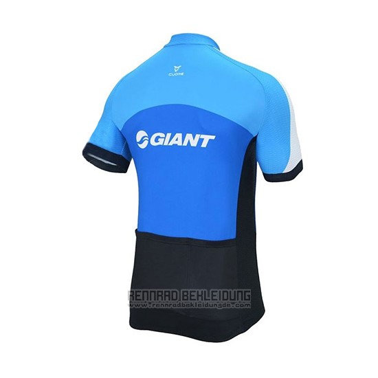 2018 Fahrradbekleidung Giant Club Sport Blau und Shwarz Trikot Kurzarm und Tragerhose - zum Schließen ins Bild klicken