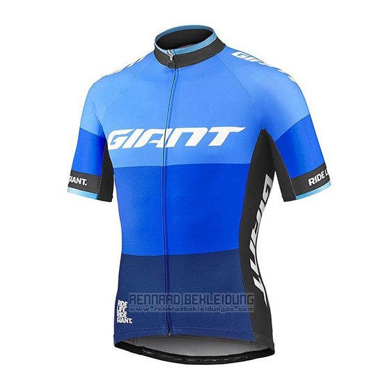 2018 Fahrradbekleidung Giant Elevate Blau Trikot Kurzarm und Tragerhose - zum Schließen ins Bild klicken