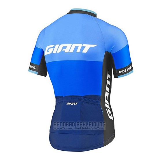 2018 Fahrradbekleidung Giant Elevate Blau Trikot Kurzarm und Tragerhose