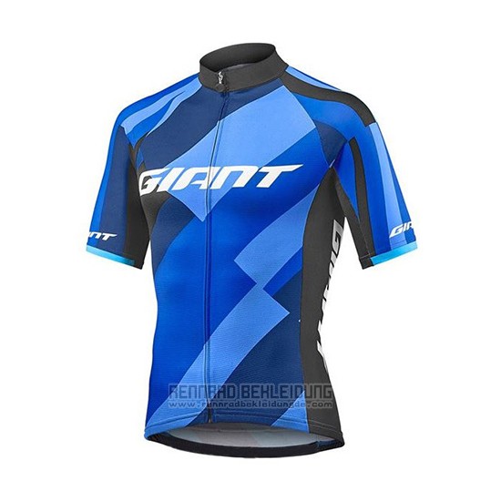 2018 Fahrradbekleidung Giant Elevate Blau und Shwarz Trikot Kurzarm und Tragerhose